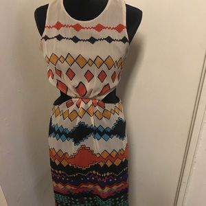 Zara dress with side cutouts.